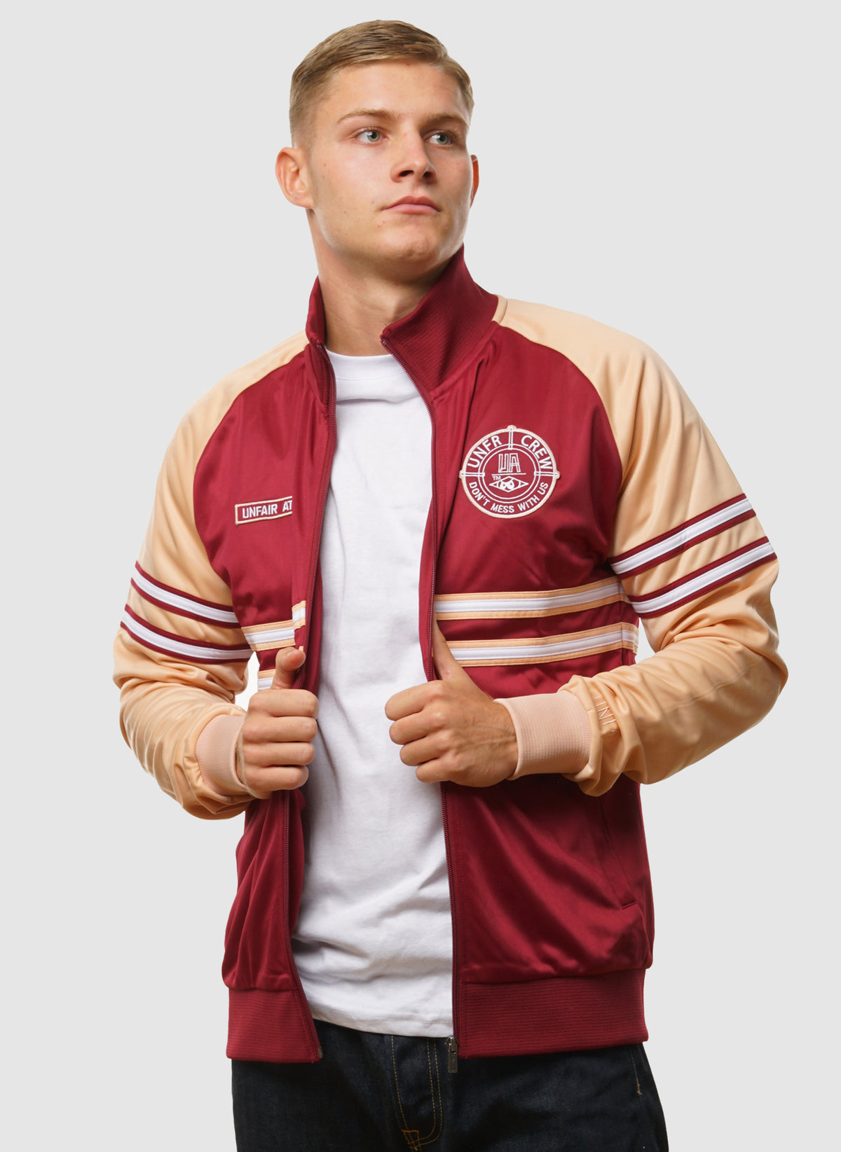 DMWU Tracktop - Burgundy/Peach