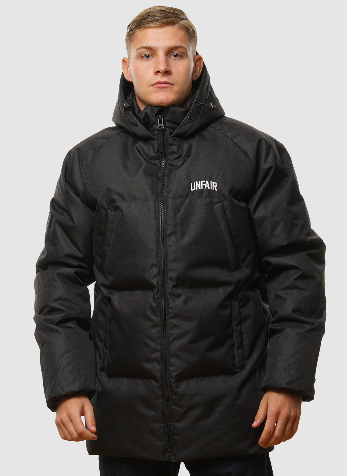 Curved Winter Jacket - Black