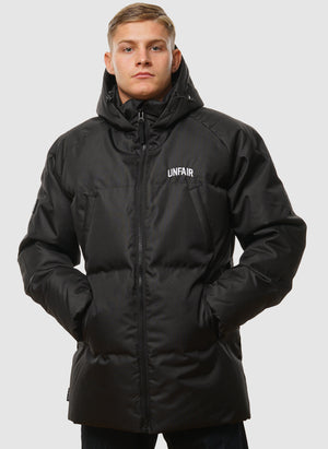 Curved Winter Jacket - Black