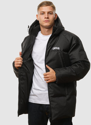 Curved Winter Jacket - Black