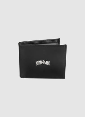 Curved Leather Wallet - Black