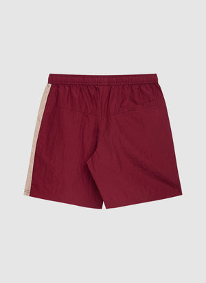 Elementary Crushed Shorts - Burgundy