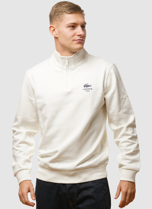 Half Zip Paris Sweatshirt  - Flour