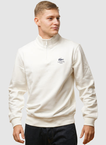 Half Zip Paris Sweatshirt  - Flour