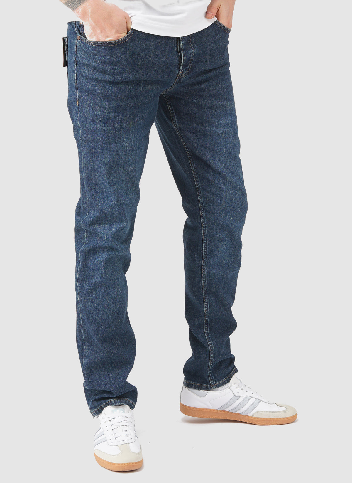 Tapered Fit Jeans - Dark Vintage