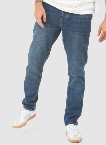 Tapered Fit Jeans - Washed Vintage