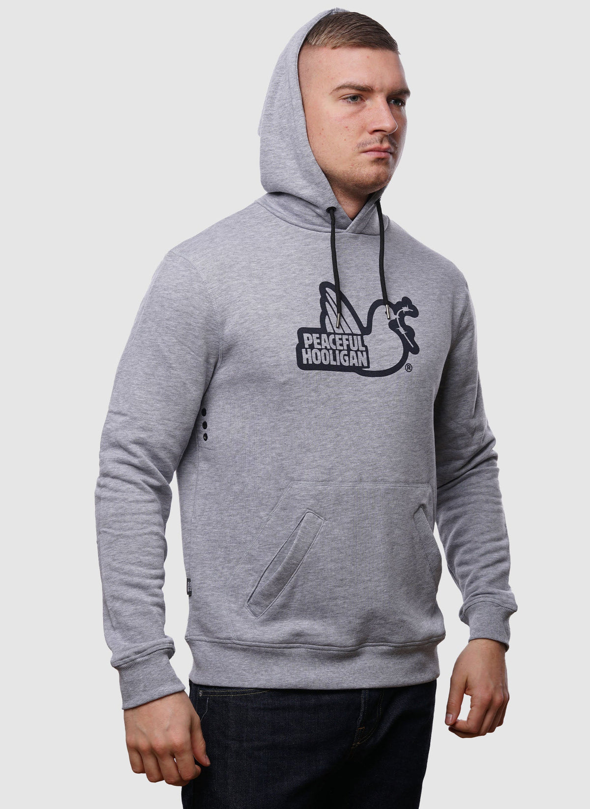 Outline Hoodie - Grey Marl-TSD - Pullover-1