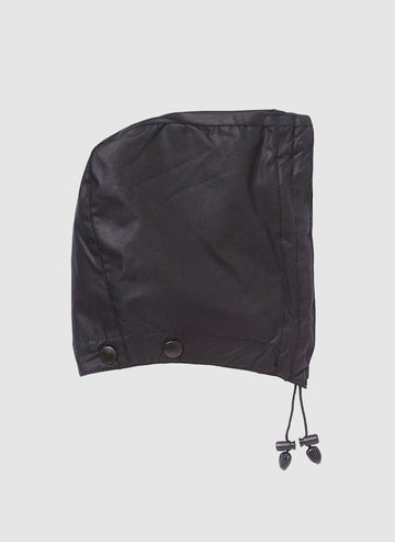 Waxed Cotton Hood - Black