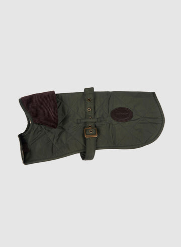 Quilled Dog Coat - Olive